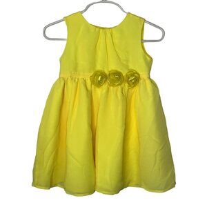 Carters Baby Girls 18M Yellow Rosette Dress Sleeveless Sundress Spring Summer